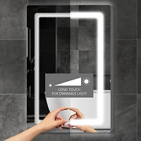 Head West LED Vanity Touch Sensor Wall Mirror