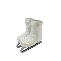 8" Iridescent White Ice Skates Ceramic Tabletop Décor by Ashland®