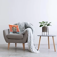 Stupell Industries Black Dog Football Helmet Red Sports Plays Throw Pillow, 18" x 18"