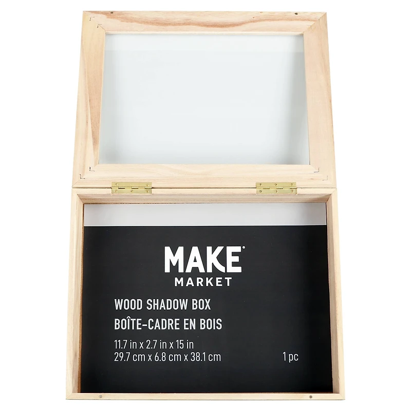 11.7" x 15" Hinged Wood Shadow Box by Make Market®