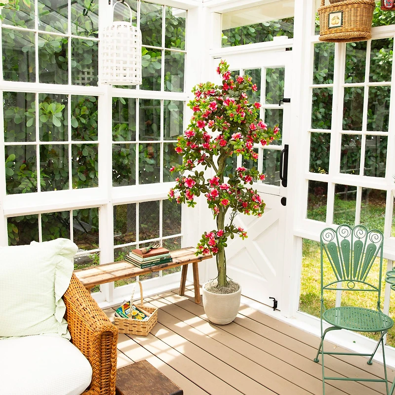 6ft. UV Resistant Artificial Azalea Tree (Indoor/Outdoor)
