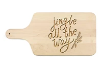 17" Jingle All the Way Maple Paddle Cutting Board