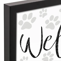 Pet Hair Welcome 14" x 11" Black Framed Canvas