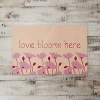 Love Blooms Here Floor Mat
