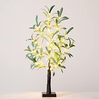 2ft. Pre-Lit Artificial Olive Tree with Warm White LED Lights
