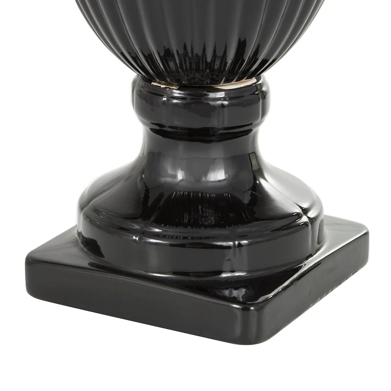 Black Ceramic Decorative Jar