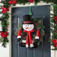 Glitzhome® 13" Jumbo Christmas Fabric Snowman Ornament Set