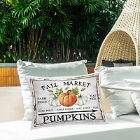 Stupell Industries Fall Market Pumpkins Outdoor Printed Pillow