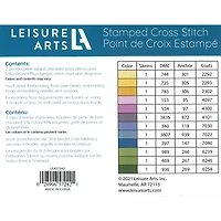 Leisure Arts® Pansies Pillowcase Stamped Cross Stitch Kit