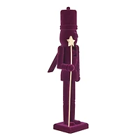 15" Purple Flocked Nutcracker with Star by Ashland®