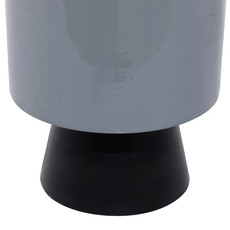 Black Metal Modern Planter Set