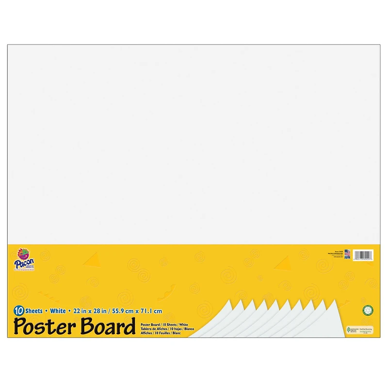 UCreate® White 22" x 28" Poster Board, 3 Packs of 10