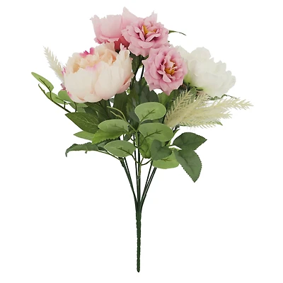 16" Pink & White Peony Mix Deluxe Bush by Ashland®
