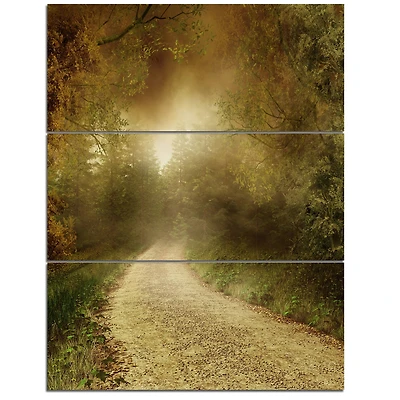 Designart - Country Road Through Fall Scenery