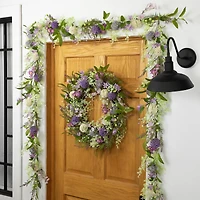 5ft. Purple Wildflower & Berry Spring Garland