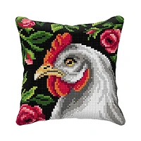 Orchidea Cushion Cross Stitch Kit Hen