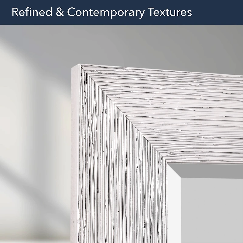 Head West 29" Chrome Textured Frame Accent Wall Mirror