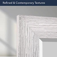 Head West 29" Chrome Textured Frame Accent Wall Mirror