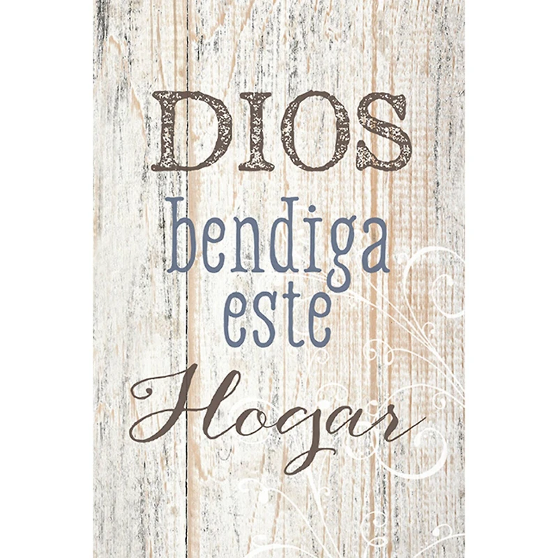 Dios Bendiga Este Hogar: God Bless This Home Plaque with Easel