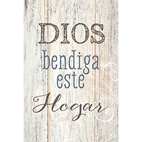 Dios Bendiga Este Hogar: God Bless This Home Plaque with Easel