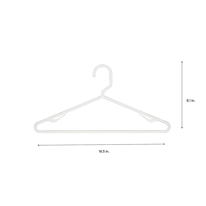 Woolite® White Plastic Hangers, 6ct.