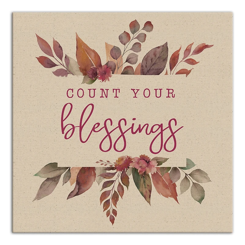 Count Your Blessings Canvas Wall Art