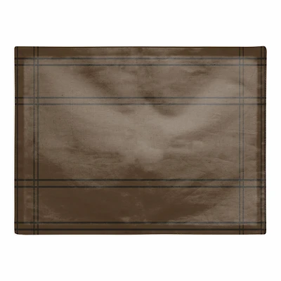 Brown Plaid Fall Lines Poly Twill Placemat