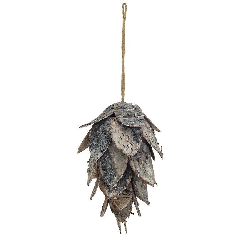 Hello Honey® 7.75" Natural Birch Bark Pinecone Ornament