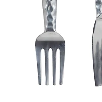 Silver Aluminum Utensils Wall Decor Set
