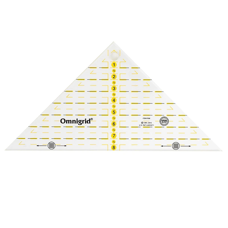 Omnigrid® 8" Quarter-Square Right Triangle Ruler