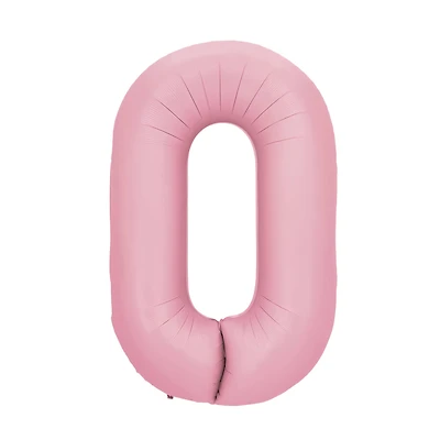 34" Light Pink Number Foil Balloon