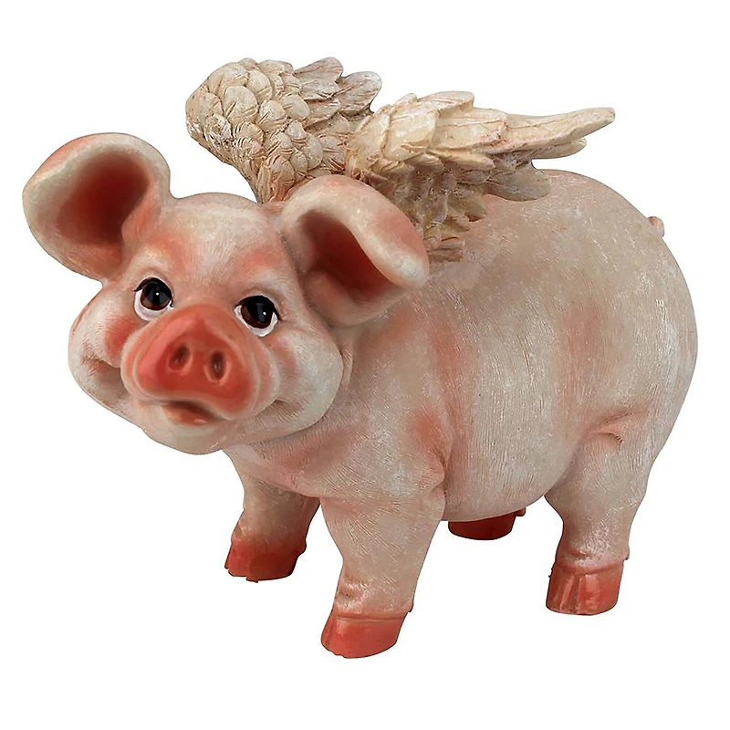 Design Toscano 8" Hog Heaven Flying Pigs Statue Collection Standing