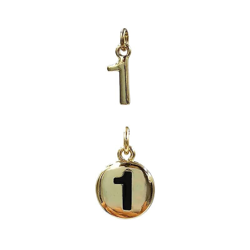 Charmalong™ 14K Gold Plated Number Charms by Bead Landing™