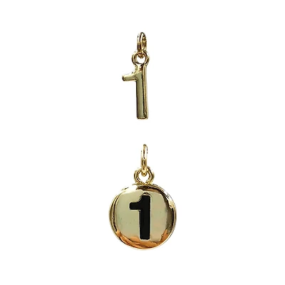 Charmalong™ 14K Gold Plated Number Charms by Bead Landing™
