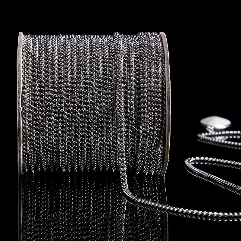 6 Pack: 10yd. Rhodium Mini Curb Chain Spool by Bead Landing™