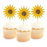 Glittery Sunflower Treat Toppers by Celebrate It®