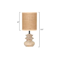 Hello Honey® Bleached Mango Wood Table Lamp with Jute Shade