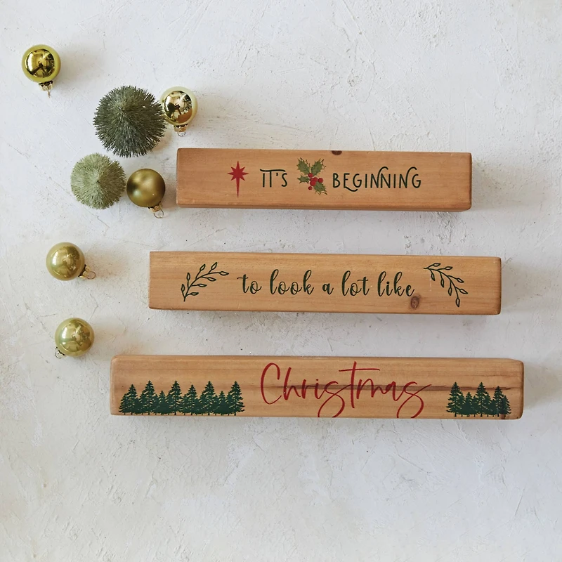 Hello Honey® It's Beginning To Look A Lot Like Christmas Stacking Wood Block Set