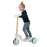 Toy Time Blue Wooden Kick Scooter