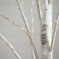 6ft. Pre-Lit White Birch Artificial Christmas Tree, Warm White LED Lights