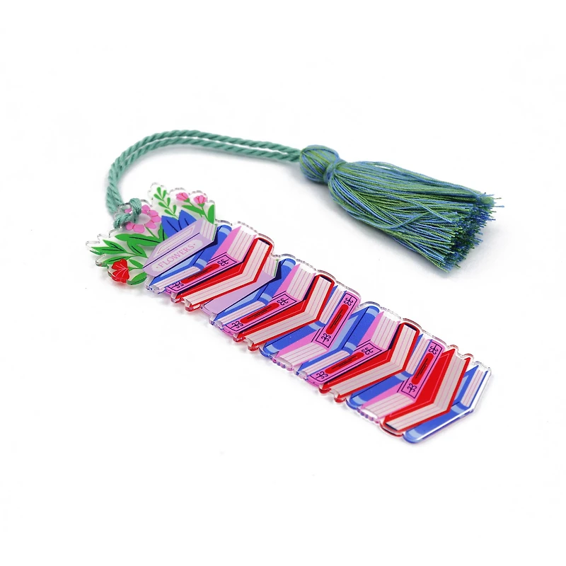 4" Bookish Acrylic Bookmark with Tassel by Fab Finds