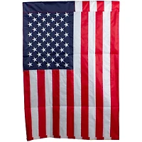 Patriotic Americana Embroidered Outdoor House Flag, 28" x 40"
