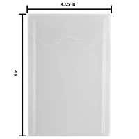 JAM Paper 4.125" x 6" Clear Plastic Tuck Flap Closure Envelopes, 12ct.