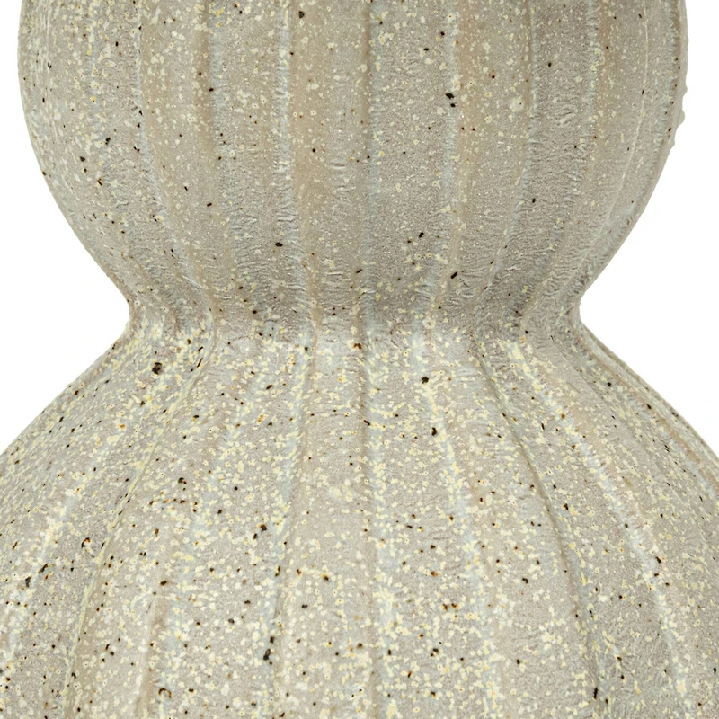 Hello Honey® 10.25" Tan Reactive Glaze Debossed Stoneware Footed Bowl