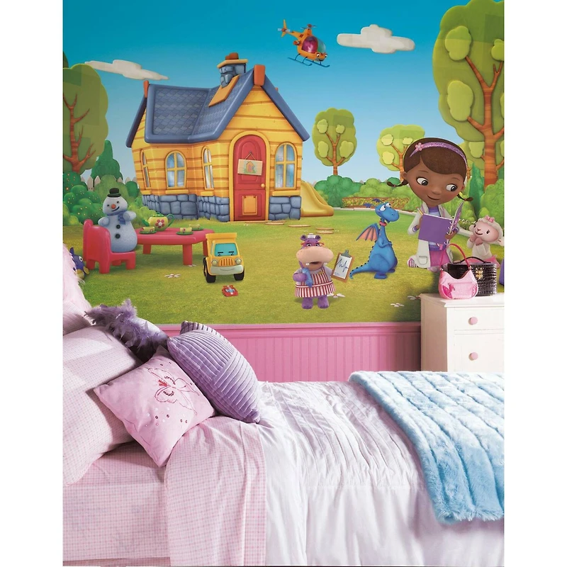RoomMates Doc McStuffins Chair Rail Prepasted Mural