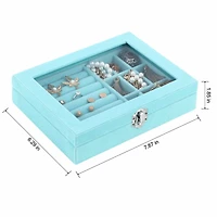 NEX™ 8" Velvet Jewelry Organizer For Earring and Rings