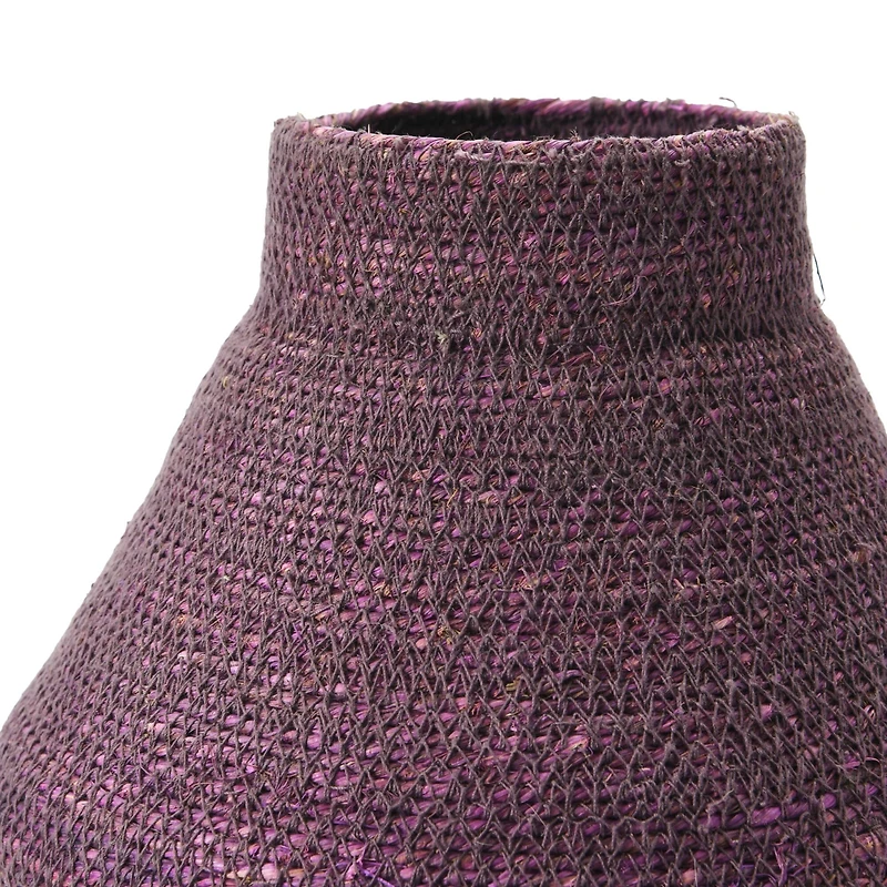 10.5" Lilac Hand-Woven Seagrass Basket