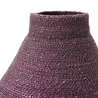 10.5" Lilac Hand-Woven Seagrass Basket