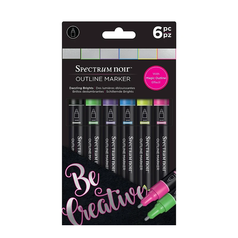 Spectrum Noir™ Dazzling Brights Outline Marker Set