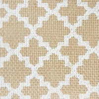 DII® 12" White Lattice Rectangle Burlap Bin